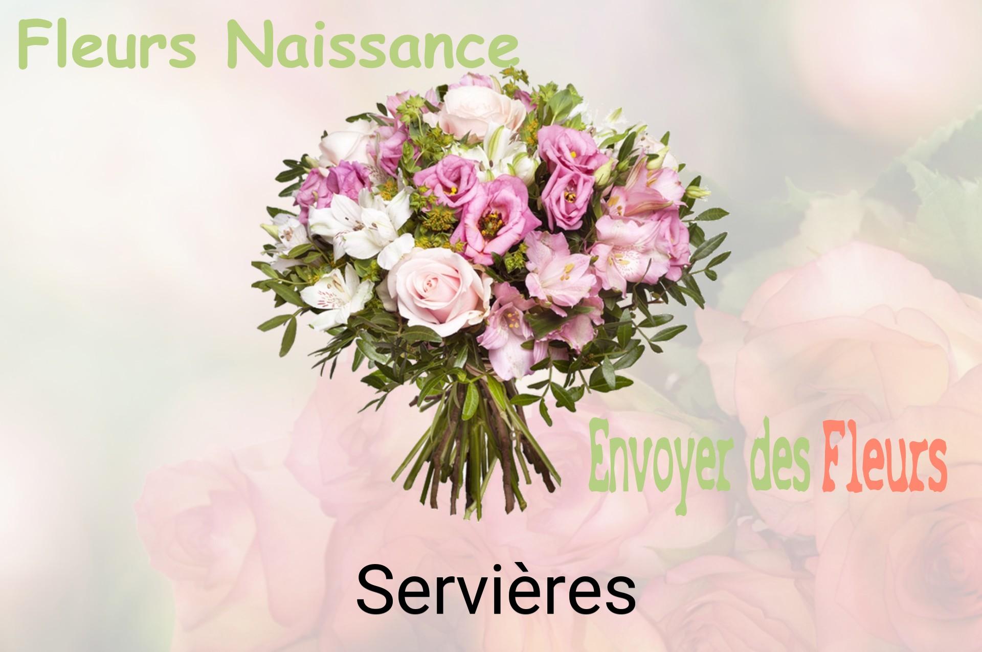 Bouquet de fleurs de naissance livré à Servières